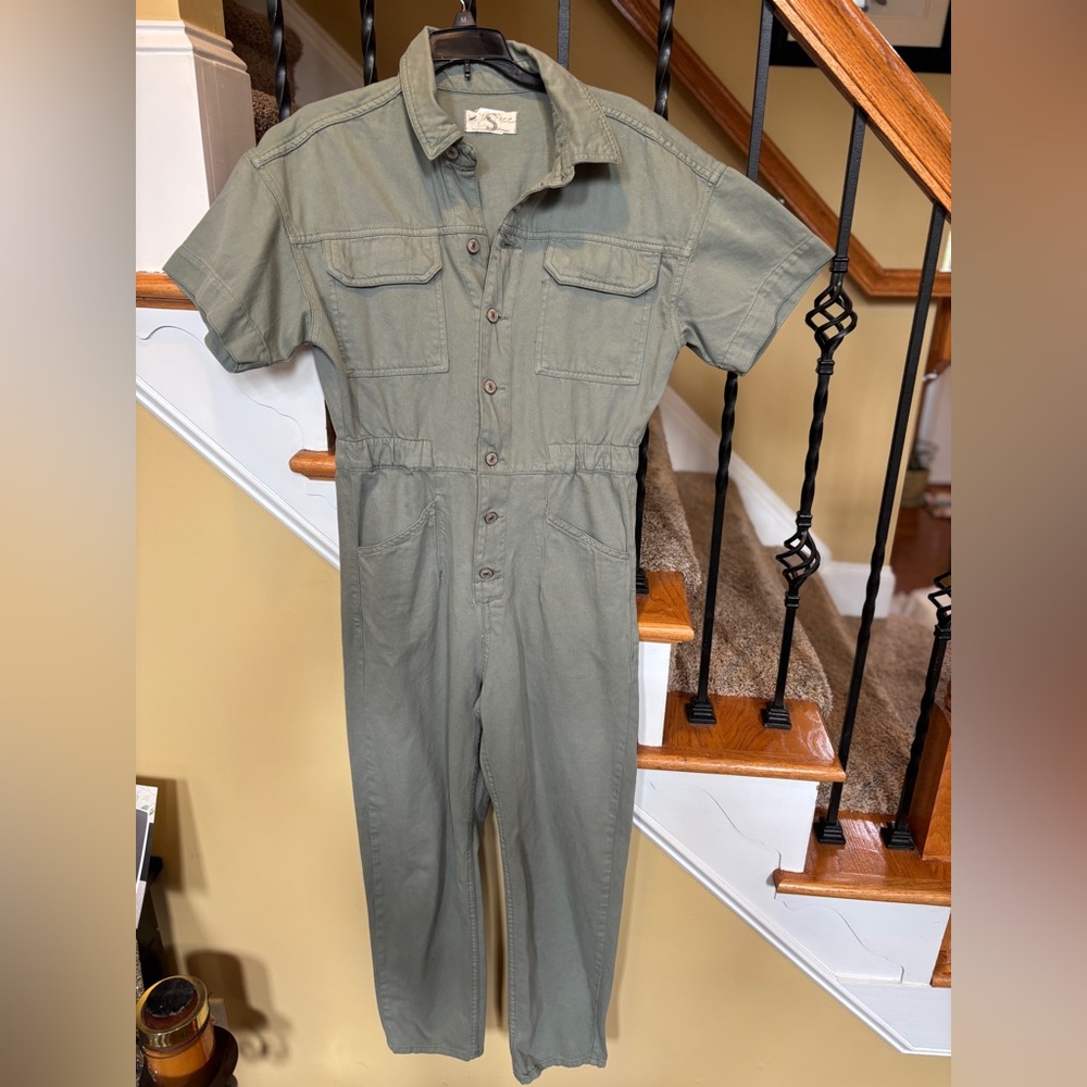 We The Free Olive Jumpsuit